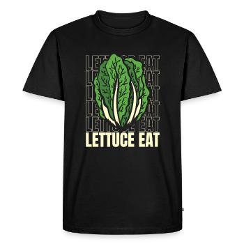 Laitue Mangez végétalien Végétalien Végétarien à base de plantes - T-shirt Premium bio Homme - noir - Devant - Nico (187cm)