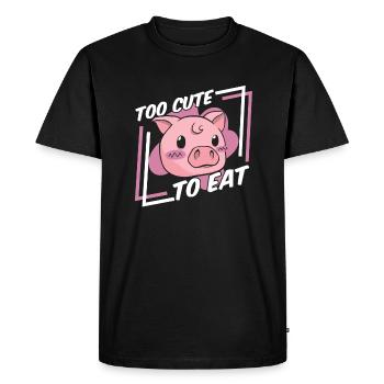 Trop mignon pour manger végétalien végétalien végétalien - T-shirt Premium bio Homme - noir - Devant - Nico (187cm)