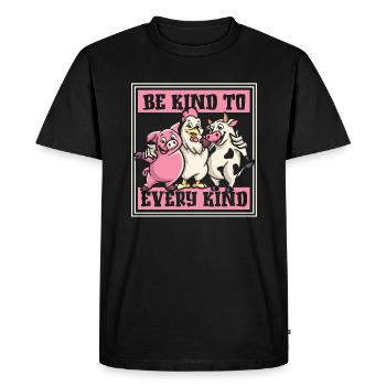 Soyez gentil avec tous les types de végétaliens végétaliens à base de plantes - T-shirt Premium bio Homme - noir - Devant - Nico (187cm)