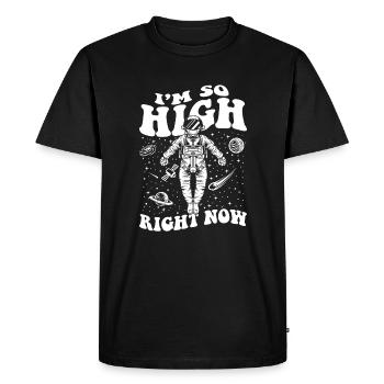 I'm So High Right Now Taikonaut Cosmonaut - Men's Premium Organic T-Shirt - black - Front - Nico (187cm)