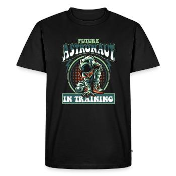 Futur astronaute en formation vaisseau spatial Taikonaut - T-shirt Premium bio Homme - noir - Devant - Nico (187cm)
