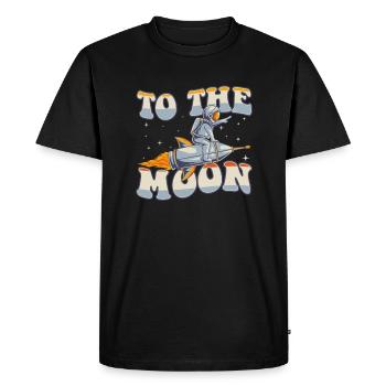 Vers la Lune Vaisseau spatial Taikonaut Cosmonaute - T-shirt Premium bio Homme - noir - Devant - Nico (187cm)