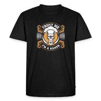 Croyez-moi, je suis un boulanger Hobby Baker Baker Bakery - T-shirt Premium bio Homme - noir - Devant - Nico (187cm)