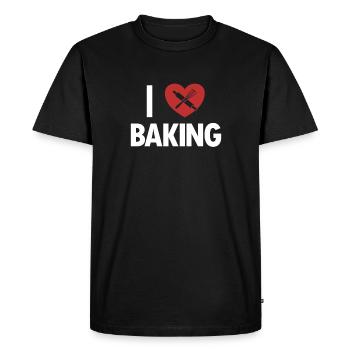 J’adore Pâtisserie Hobby Baker Boulangerie Confiseur Boulanger - T-shirt Premium bio Homme - noir - Devant - Nico (187cm)