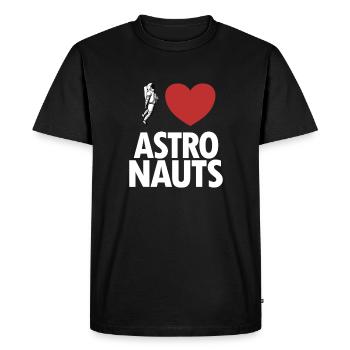 J’aime les astronautes Cosmonaute Vaisseau spatial Taikonaut - T-shirt Premium bio Homme - noir - Devant - Nico (187cm)