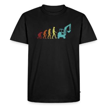 Excavator Evolution Excavator Duty Cycle Grue - T-shirt Premium bio Homme - noir - Devant - Nico (187cm)