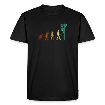 Électricien Evolution Technicien en électronique Électricien - T-shirt Premium bio Homme - noir - Devant - Nico (187cm)