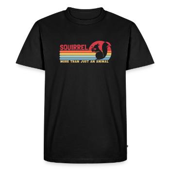 Squirrel more than an Animal Squirrel Eichhörnchen - Men's Premium Organic T-Shirt - black - Front - Nico (187cm)