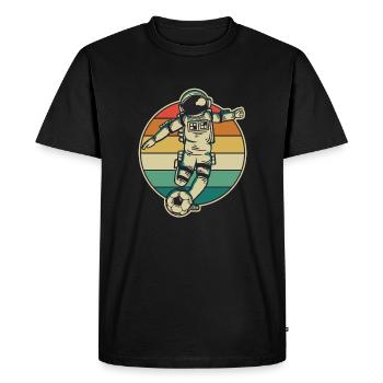 Joueur de football, Joueur de football professionnel, Dieu du football, Buteur - T-shirt Premium bio Homme - noir - Devant - Nico (187cm)