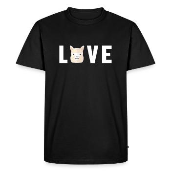 Amour Lama Alpaga Pako Alpaga Éleveur Alpaga - T-shirt Premium bio Homme - noir - Devant - Nico (187cm)
