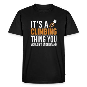 It's a Climbing Thing Sportklettern Speedklettern - Men's Premium Organic T-Shirt - black - Front - Nico (187cm)