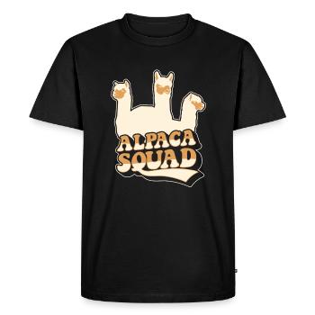 Alpaca Squad Pako Huacaya Llama Alpaca Breeder - Men's Premium Organic T-Shirt - black - Front - Nico (187cm)