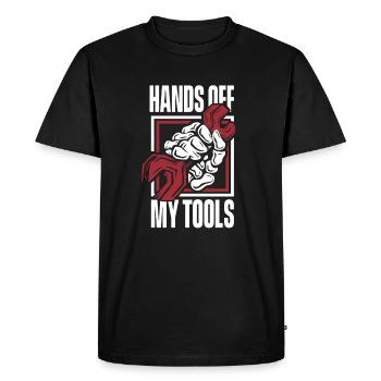 Hands Off My Tools Car Mechanic Master Car - Men's Premium Organic T-Shirt - black - Front - Nico (187cm)