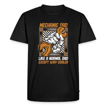 Mécanicien Papa Way Cool Voiture Mécanicien Maître Voiture - T-shirt Premium bio Homme - noir - Devant - Nico (187cm)