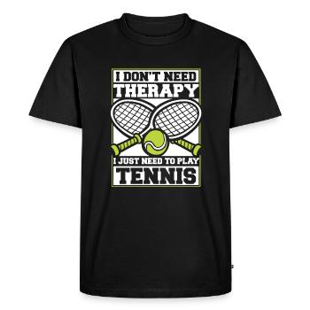 J’ai juste besoin de jouer au tennis Entraîneur de tennis - T-shirt Premium bio Homme - noir - Devant - Nico (187cm)