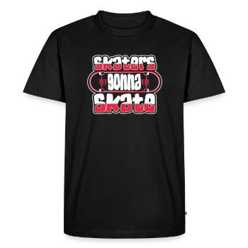 Patineurs qui vont à Skate Skatepark Skatergirl Skater - T-shirt Premium bio Homme - noir - Devant - Nico (187cm)
