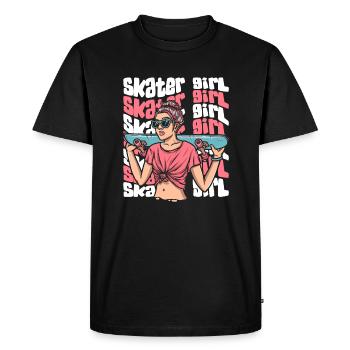 Skater Fille Skaterboy Skatepark Skatergirl Skater - T-shirt Premium bio Homme - noir - Devant - Nico (187cm)