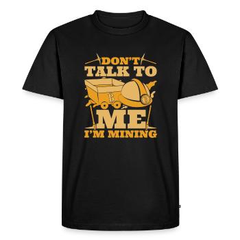 Ne me parlez pas, je mine de la crypto-monnaie - T-shirt Premium bio Homme - noir - Devant - Nico (187cm)