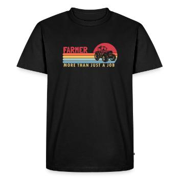 Agriculteur plus qu’un Emploi Agriculture Agriculteur Bio - T-shirt Premium bio Homme - noir - Devant - Nico (187cm)