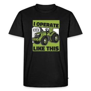 Je fonctionne comme ça Agriculture Agriculteur Bio Agriculteur - T-shirt Premium bio Homme - noir - Devant - Nico (187cm)