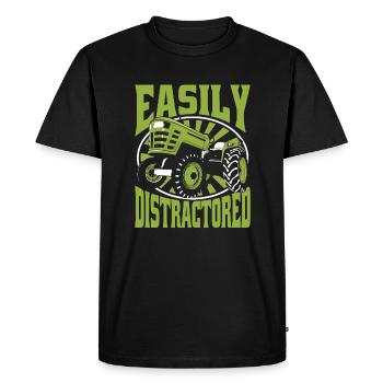 Agriculture biologique facile à distraire Agriculture agricole - T-shirt Premium bio Homme - noir - Devant - Nico (187cm)
