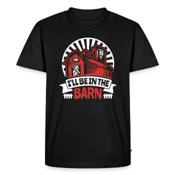 Je serai dans la grange Agriculteur biologique Agriculteur Agriculture - T-shirt Premium bio Homme - noir - Devant - Nico (187cm)