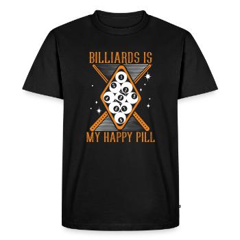 Billard est mon Happy Pill Billiards Snooker - T-shirt Premium bio Homme - noir - Devant - Nico (187cm)