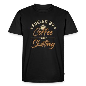 Alimenté par le café et le skate Skaterboy Skatepark - T-shirt Premium bio Homme - noir - Devant - Nico (187cm)