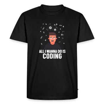 All I want to Do is Coding Developer Coder - Men's Premium Organic T-Shirt - black - Front - Nico (187cm)
