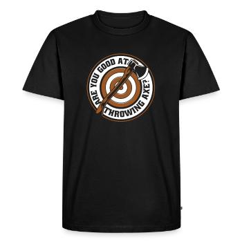 Êtes-vous doué pour lancer la hache Jeu de lancer de hache - T-shirt Premium bio Homme - noir - Devant - Nico (187cm)