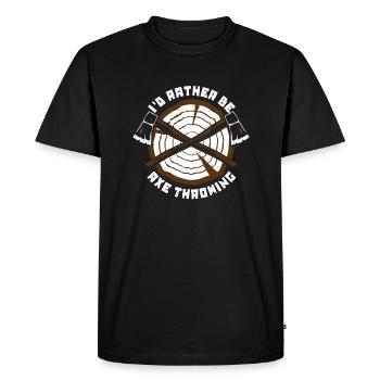 Je préfère être hache lancer hache lancer jeu hache - T-shirt Premium bio Homme - noir - Devant - Nico (187cm)