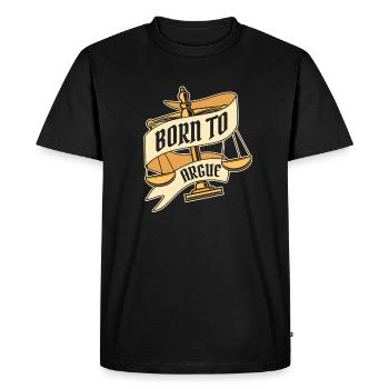 Né pour argumenter Conseiller juridique Procureur général - T-shirt Premium bio Homme - noir - Devant - Nico (187cm)