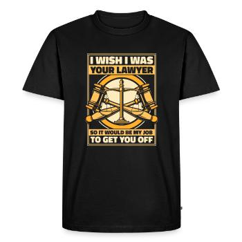J’aimerais être votre avocat, votre conseiller juridique, votre conseiller juridique - T-shirt Premium bio Homme - noir - Devant - Nico (187cm)