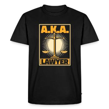 A.K.A. Avocat Conseiller juridique Procureur général - T-shirt Premium bio Homme - noir - Devant - Nico (187cm)