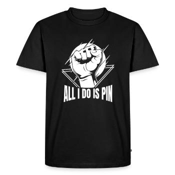 Tout ce que je fais, c’est épingler l’exercice de lutte à la main bras - T-shirt Premium bio Homme - noir - Devant - Nico (187cm)