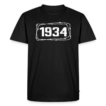 Vintage Fabriqué En 1934 - Anniversaire 90 ans - T-shirt Premium bio Homme - noir - Devant - Nico (187cm)