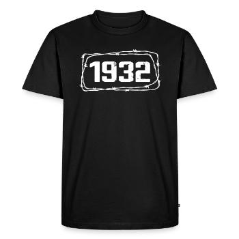 Vintage Fabriqué En 1932 - Anniversaire 92 ans - T-shirt Premium bio Homme - noir - Devant - Nico (187cm)