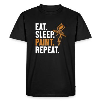 Manger Sommeil Peinture Répéter Véhicule Voiture Spray Voiture - T-shirt Premium bio Homme - noir - Devant - Nico (187cm)