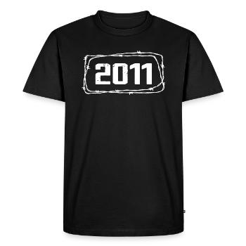 Vintage Fabriqué En 2011 - Anniversaire 13 ans - T-shirt Premium bio Homme - noir - Devant - Nico (187cm)
