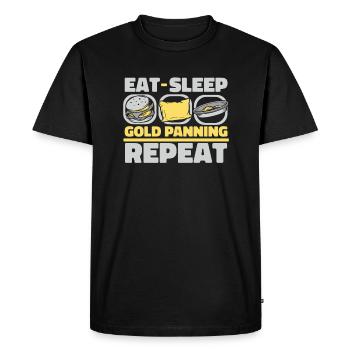 Manger Dormir Or Panoramique Répéter Prospection Mineur - T-shirt Premium bio Homme - noir - Devant - Nico (187cm)