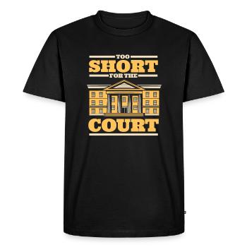 Trop court pour les études juridiques universitaires de la Cour - T-shirt Premium bio Homme - noir - Devant - Nico (187cm)
