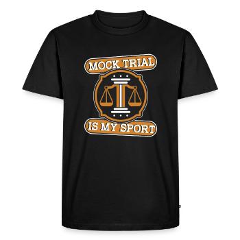 Mock Trial Is My Sport University Legal Studies - Men's Premium Organic T-Shirt - black - Front - Nico (187cm)