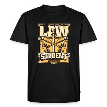 Faculté de droit, Université, Études juridiques, Étudiants en droit - T-shirt Premium bio Homme - noir - Devant - Nico (187cm)