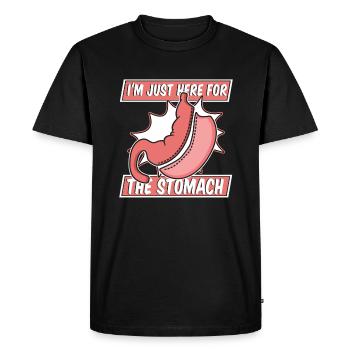 Je suis juste là pour le pontage gastrique de l’estomac - T-shirt Premium bio Homme - noir - Devant - Nico (187cm)
