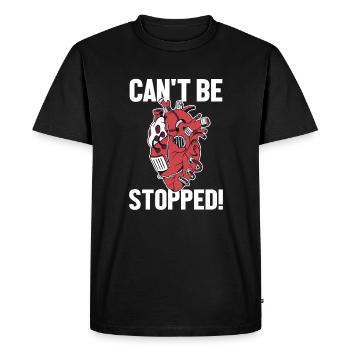 Can't Be Stopped Transplant Pacemakers Open Heart - Men's Premium Organic T-Shirt - black - Front - Nico (187cm)