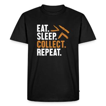 Eat Sleep Collect Repeat Restoration Lover Knife - Men's Premium Organic T-Shirt - black - Front - Nico (187cm)
