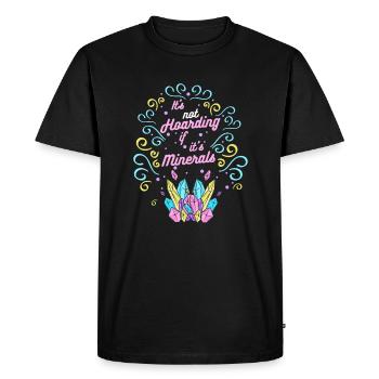Ne pas thésauriser s’il s’agit de minéraux Géologue Minéral - T-shirt Premium bio Homme - noir - Devant - Nico (187cm)
