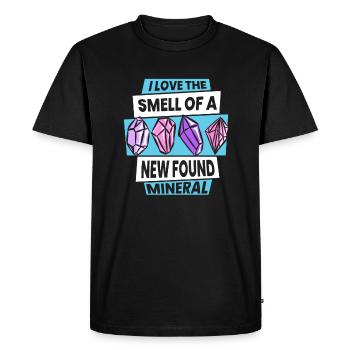 I Love The Smell Of A New Found Mineral Mineral - Men's Premium Organic T-Shirt - black - Front - Nico (187cm)