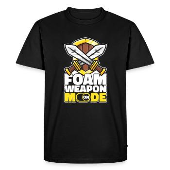 Foam Weapon Mode On LARPing Armor Weapons - Men's Premium Organic T-Shirt - black - Front - Nico (187cm)