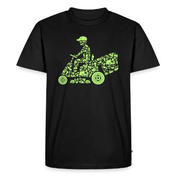 Jardinier Jardinage Hobby Jardinier Tondeuse à gazon Hommes - T-shirt Premium bio Homme - noir - Devant - Nico (187cm)